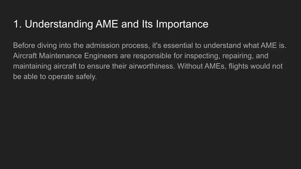 1 understanding ame and its importance