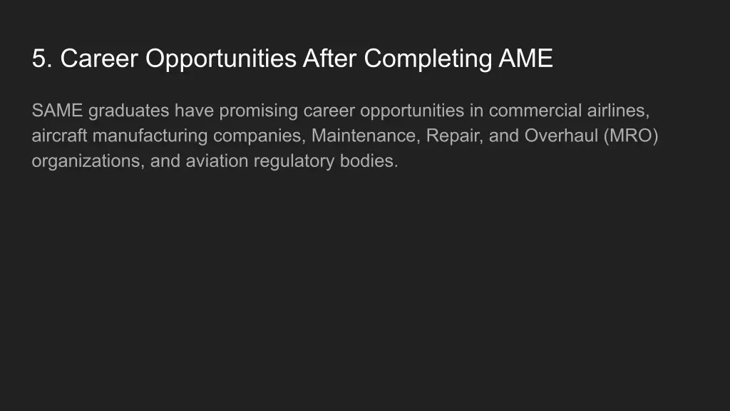 5 career opportunities after completing ame