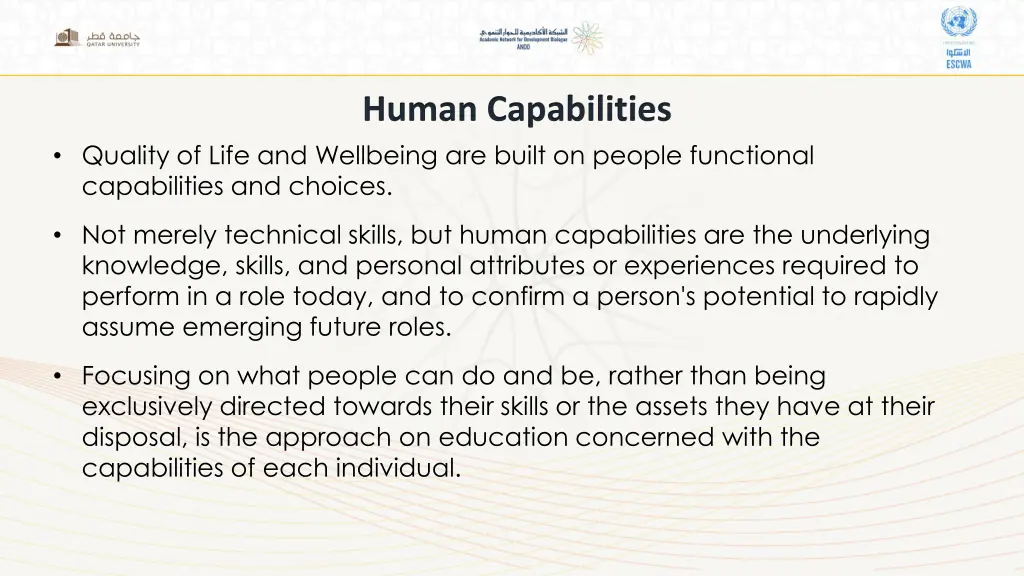 human capabilities
