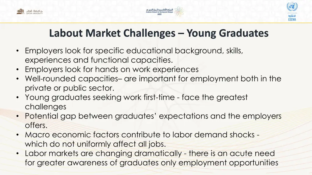 labout market challenges young graduates
