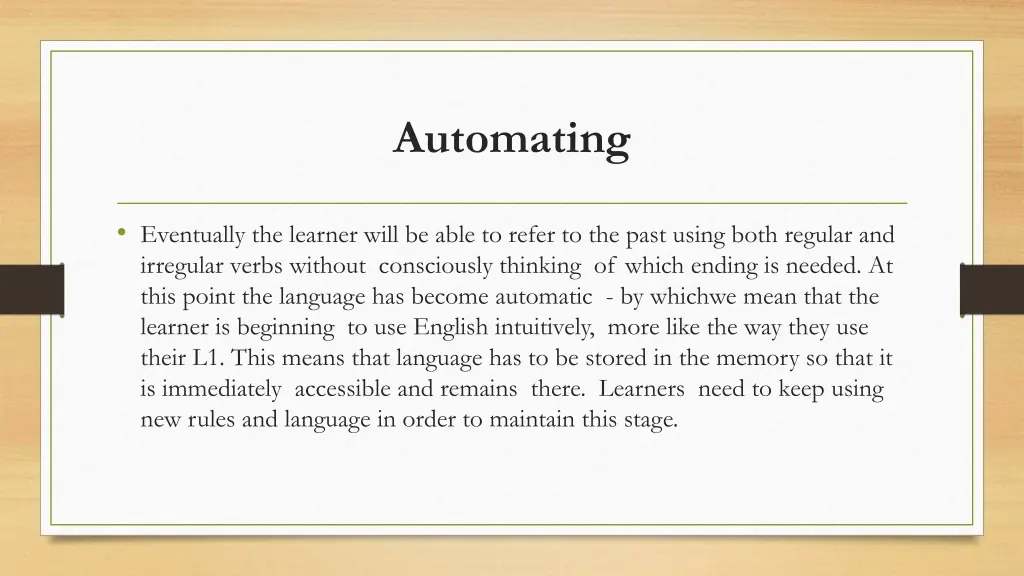 automating