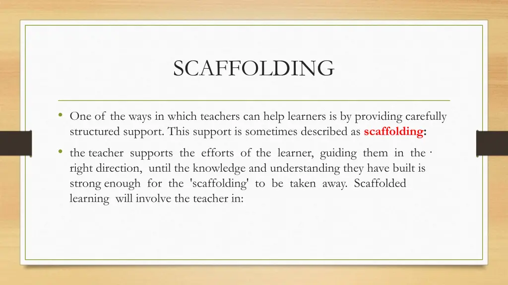 scaffolding