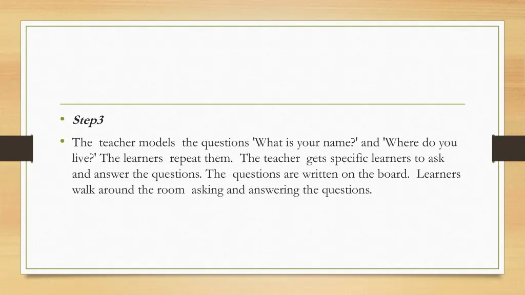 step3 the teacher models the questions what