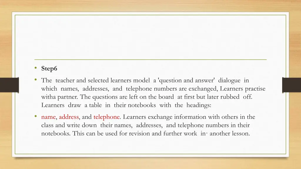 step6 the teacher and selected learners model