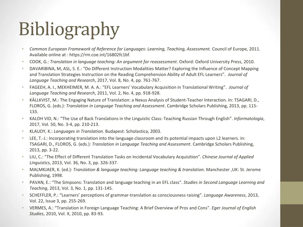 bibliography