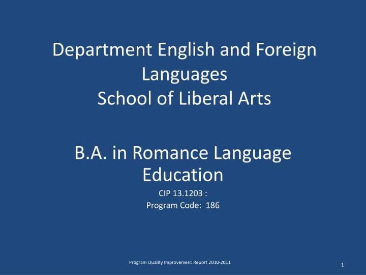 department english and foreign languages school
