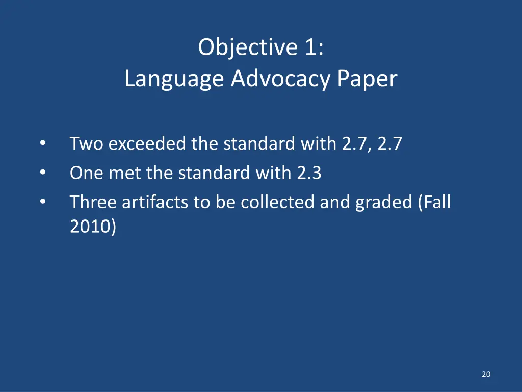 objective 1