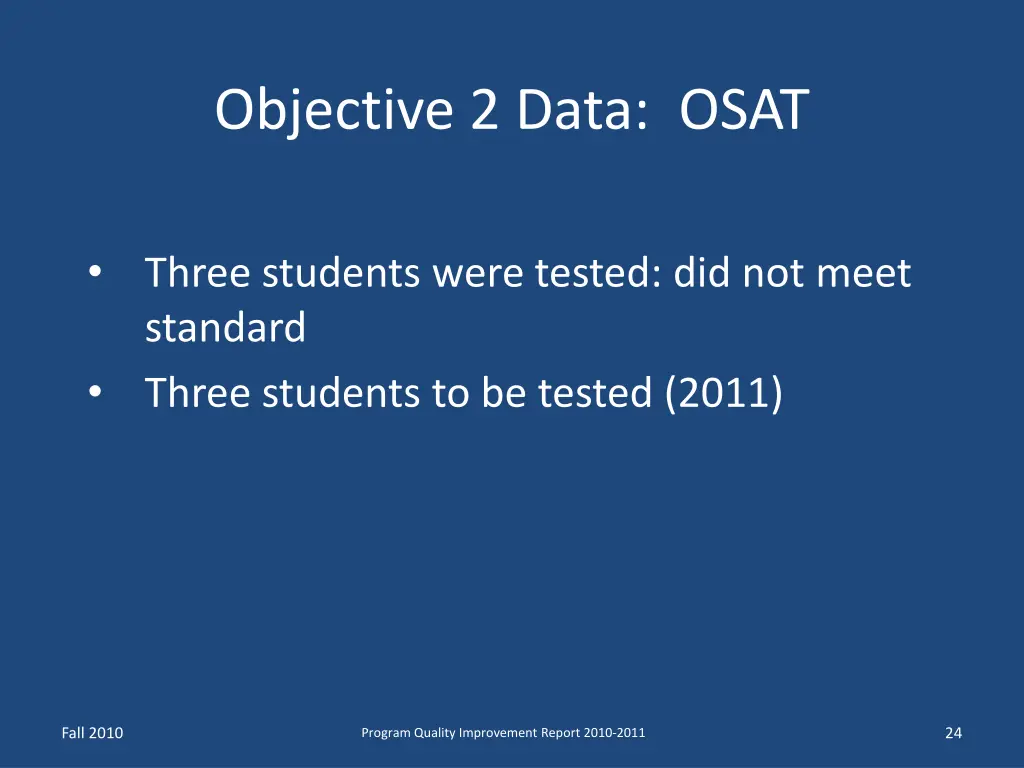objective 2 data osat