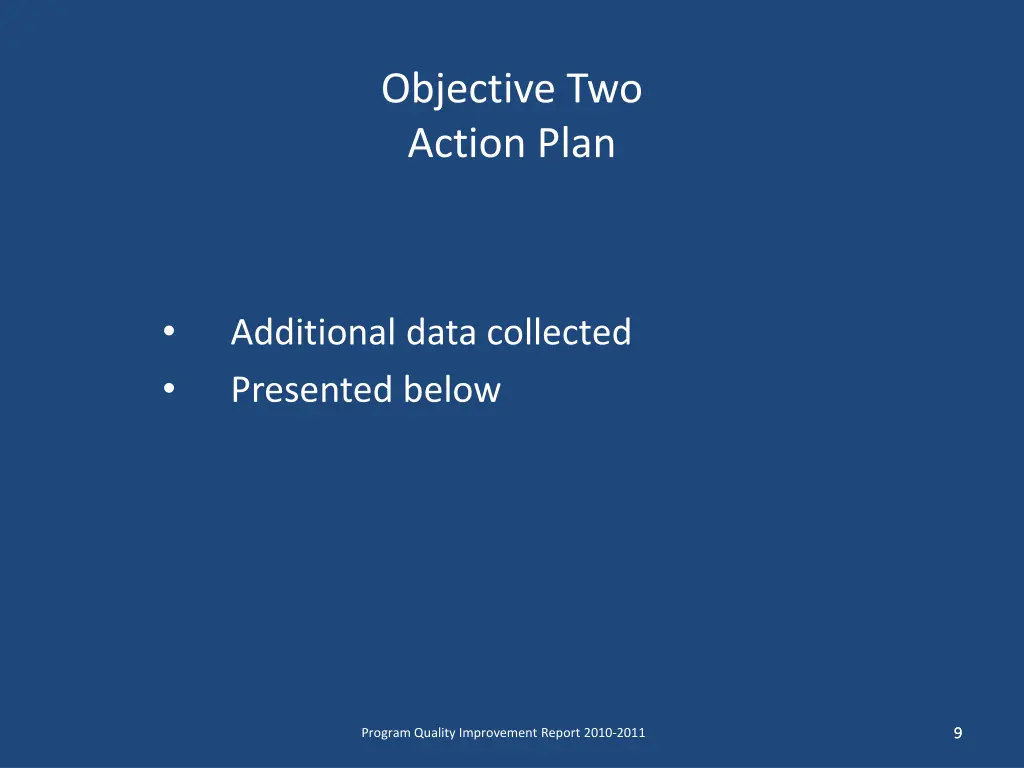 objective two action plan