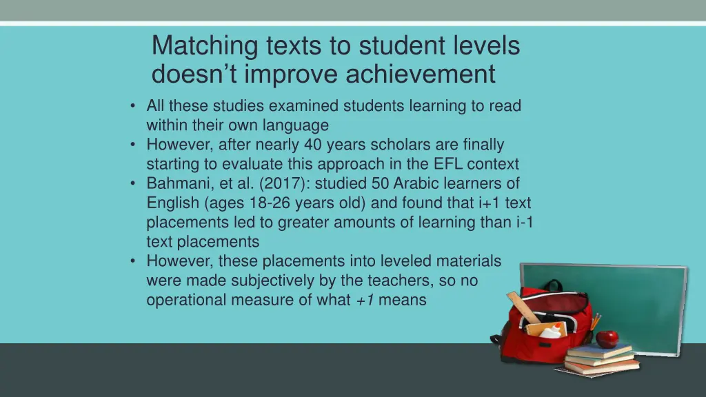 matching texts to student levels doesn t improve 10