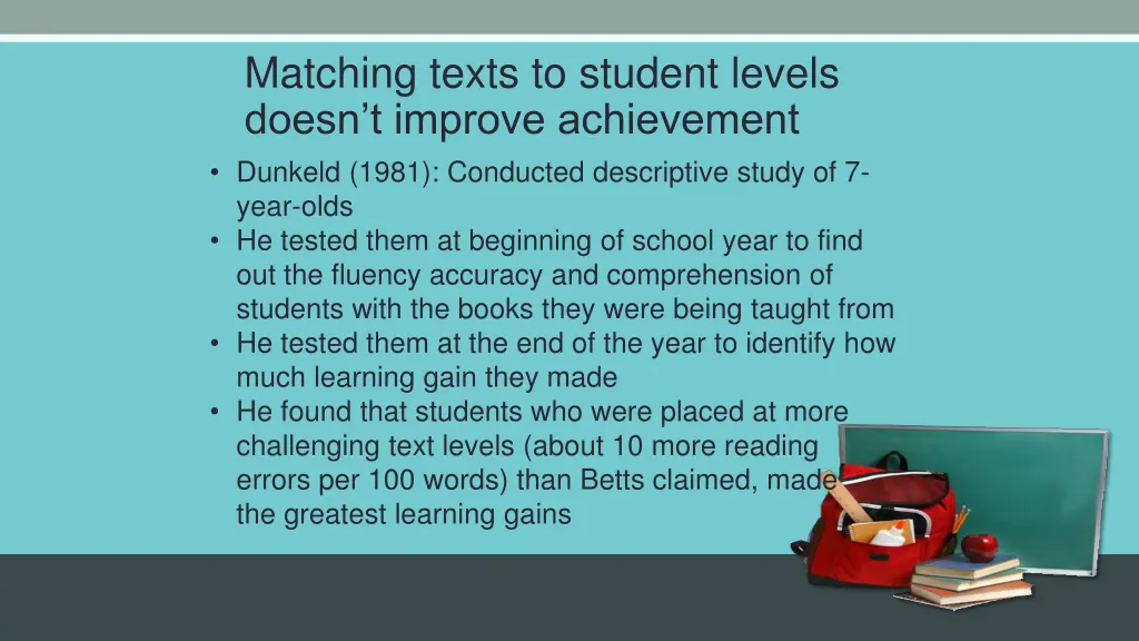 matching texts to student levels doesn t improve 2