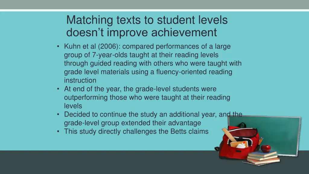 matching texts to student levels doesn t improve 8