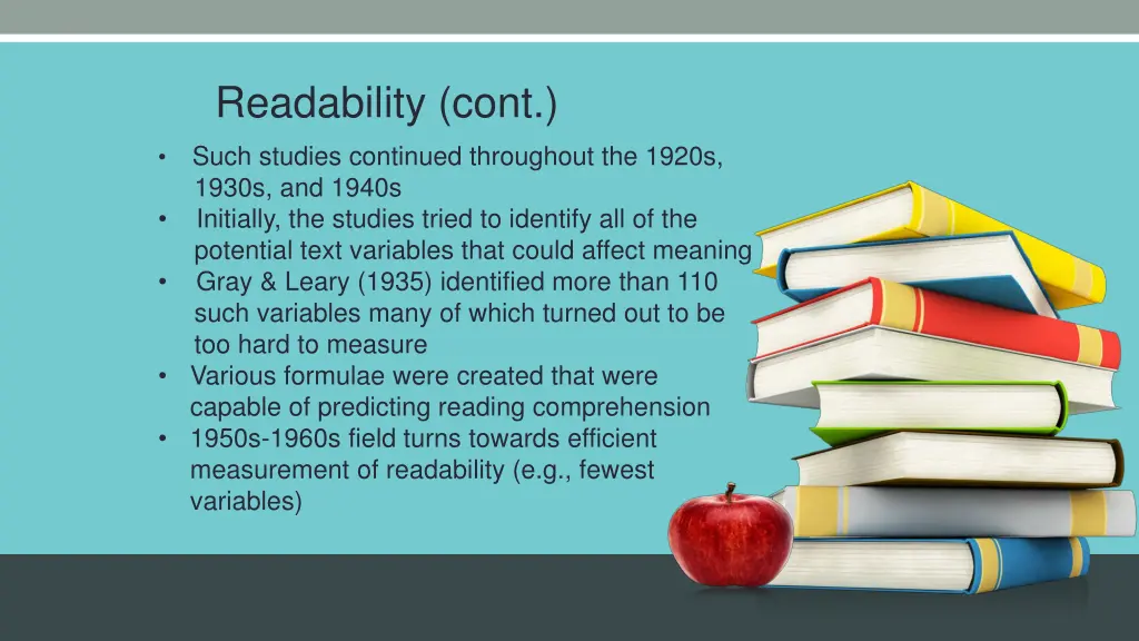 readability cont