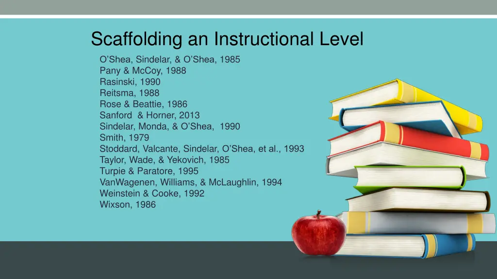 scaffolding an instructional level o shea