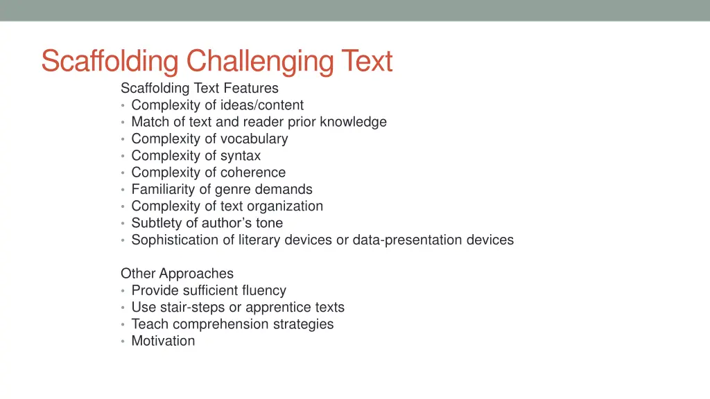 scaffolding challenging text scaffolding text