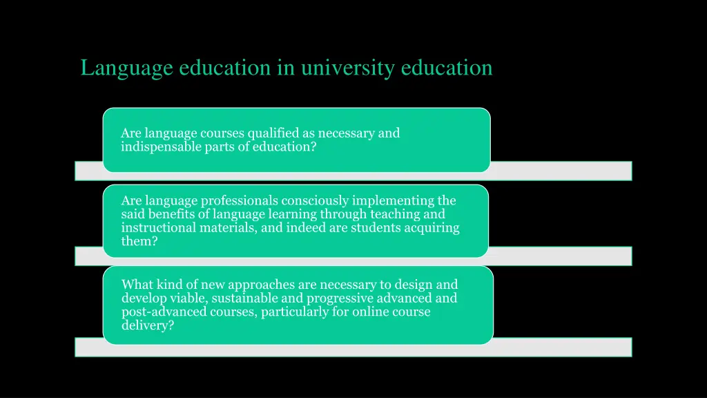 language education in university education