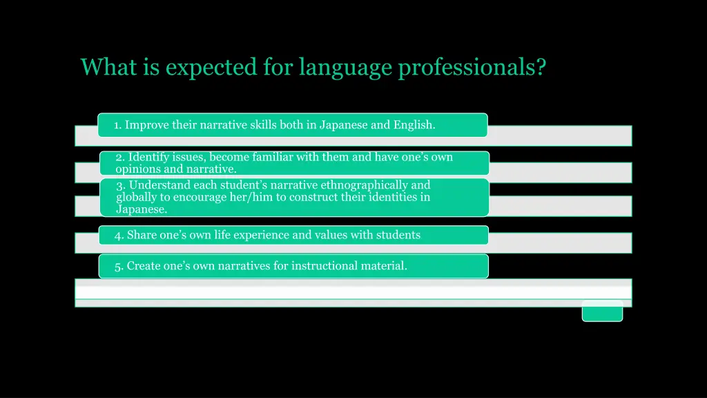 what is expected for language professionals