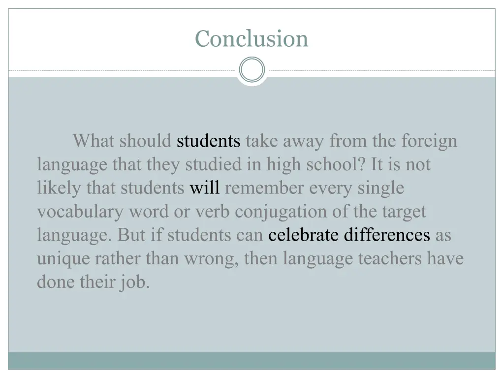 conclusion