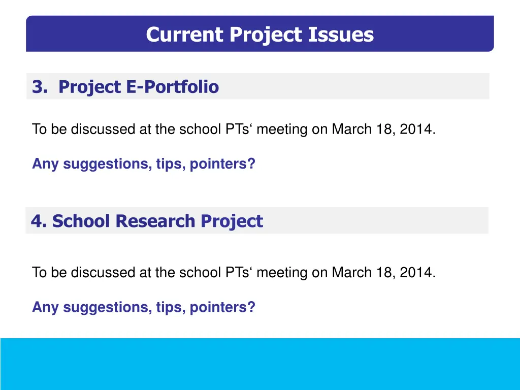 current project issues 2