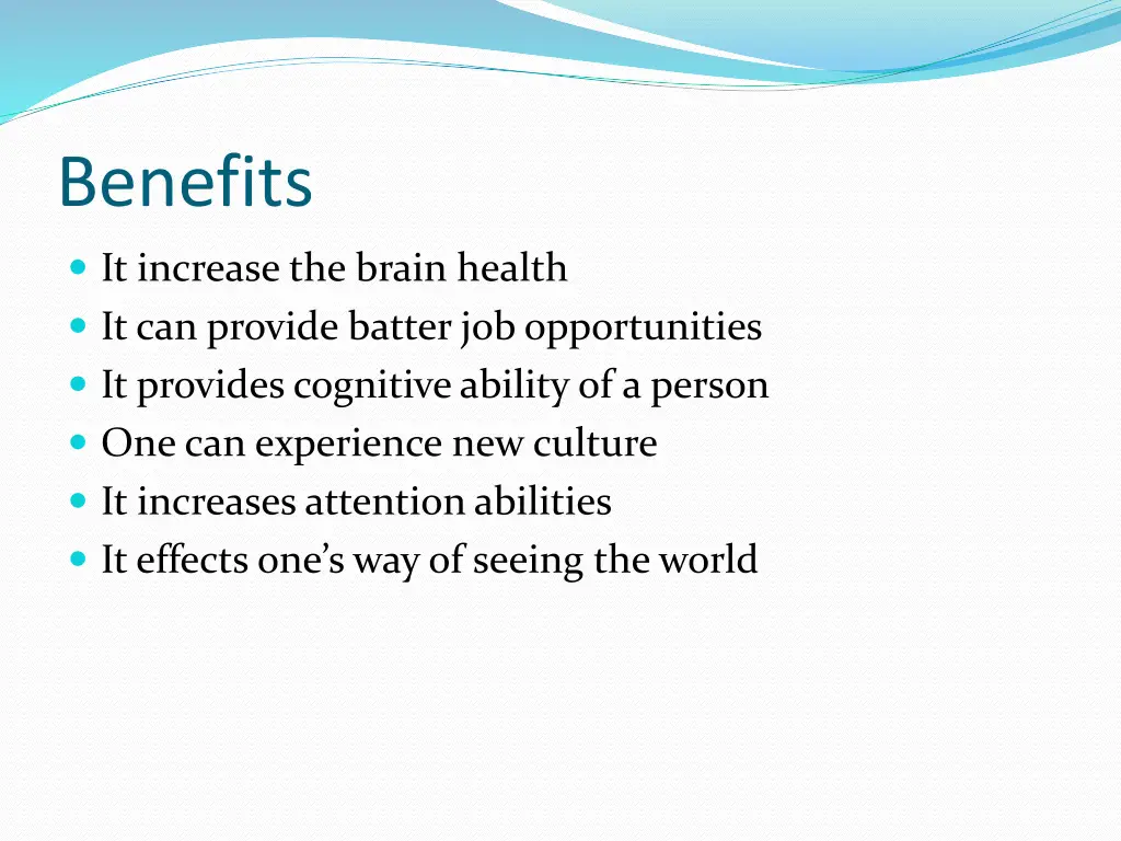 benefits
