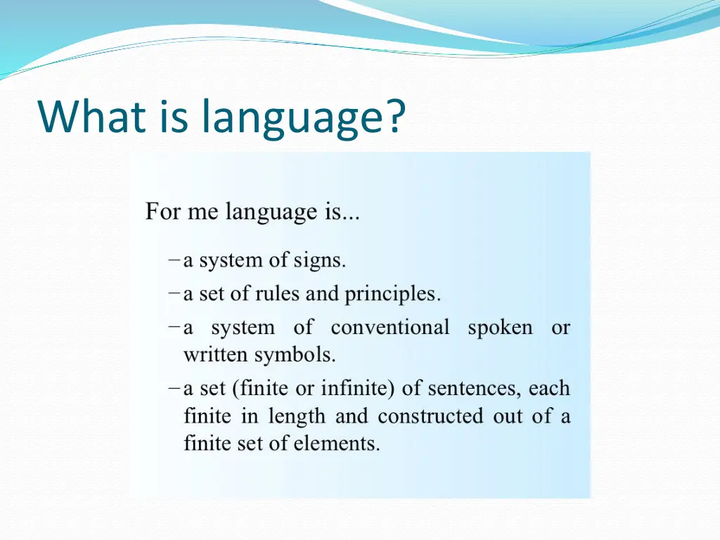 what is language