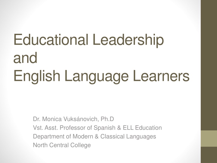 educational leadership and english language