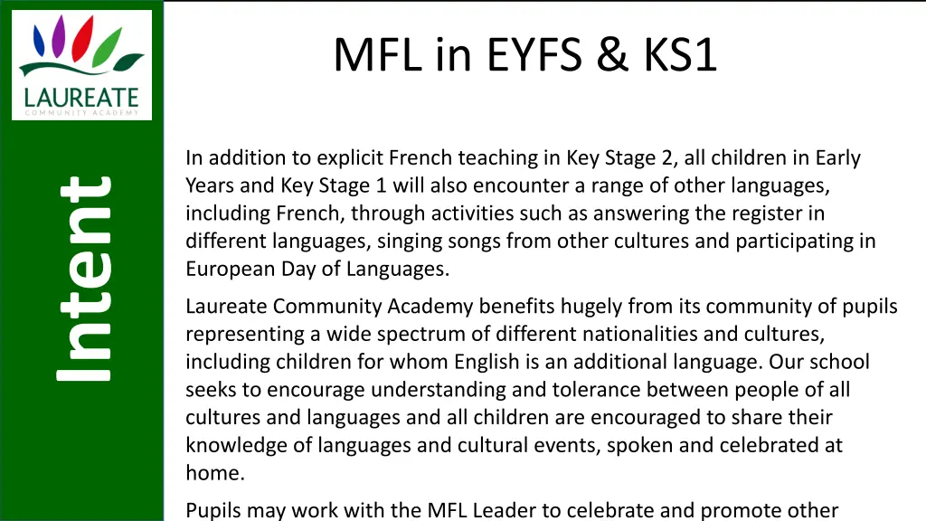 mfl in eyfs ks1