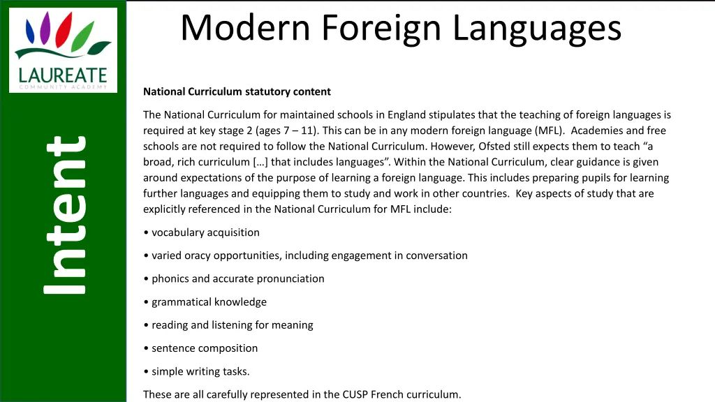 modern foreign languages 1