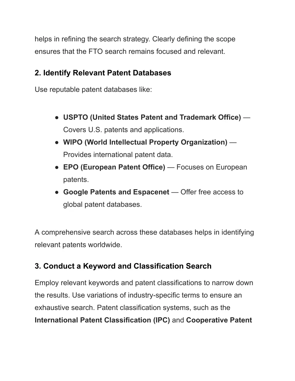 helps in refining the search strategy clearly