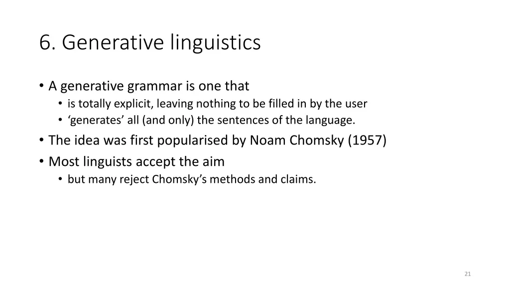 6 generative linguistics