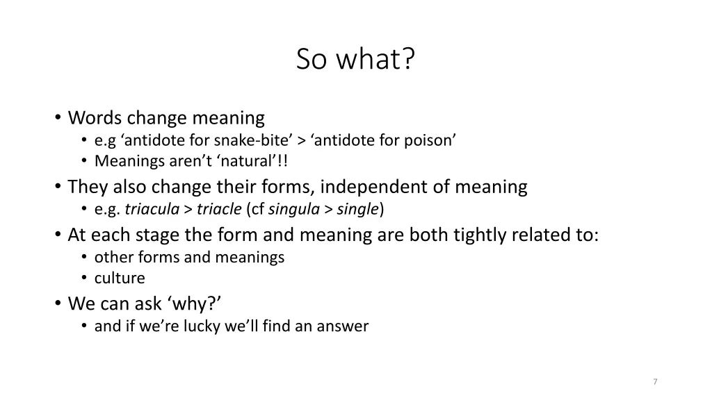 so what