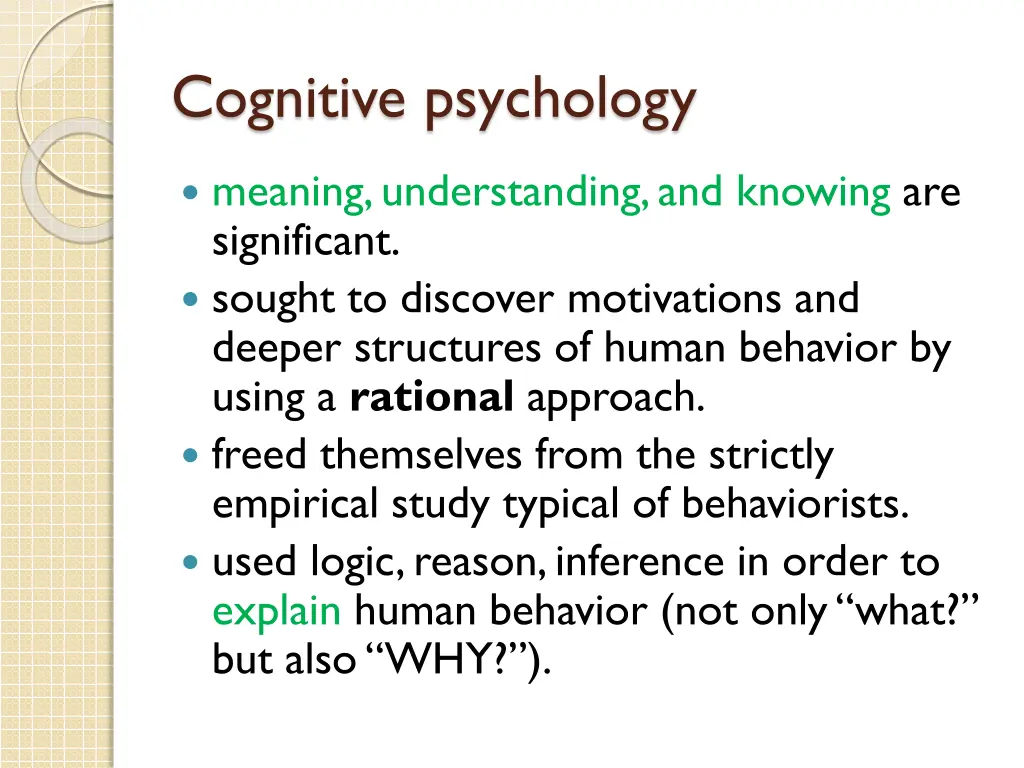 cognitive psychology