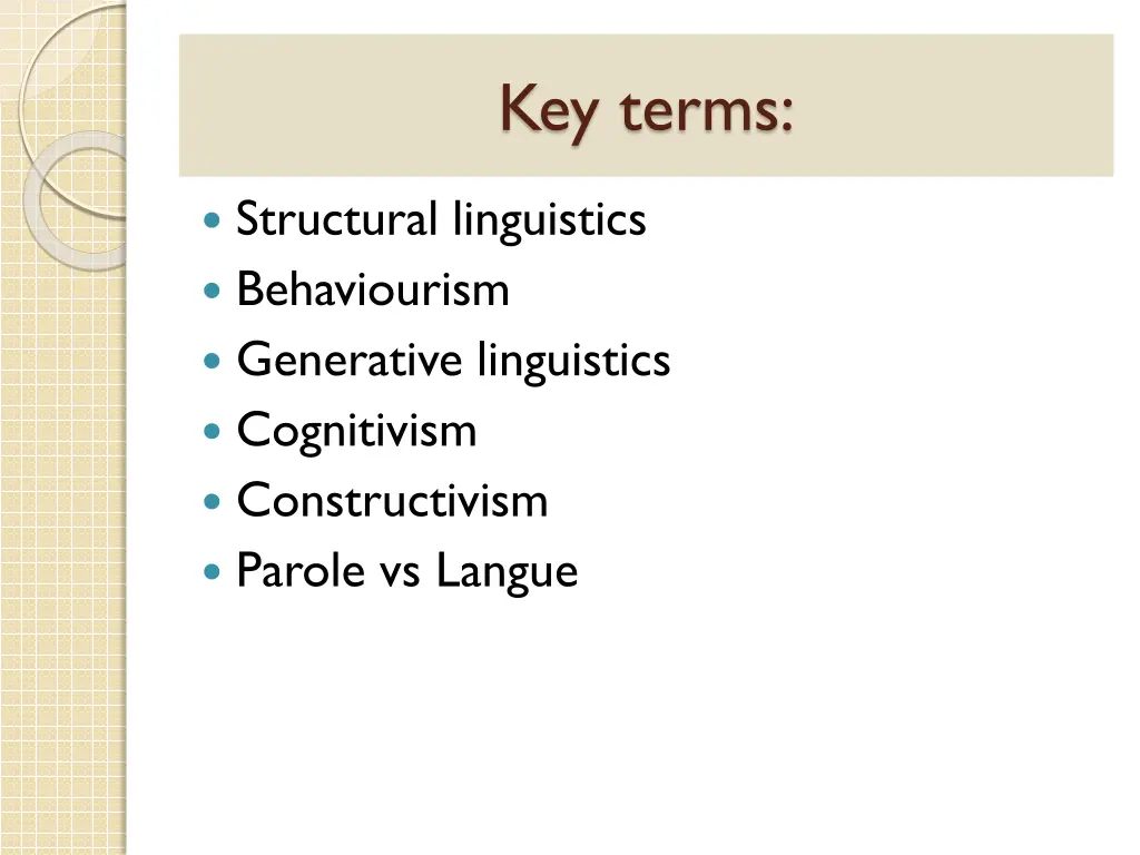 key terms