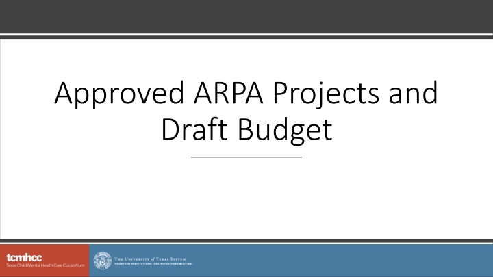 approved arpa projects and draft budget