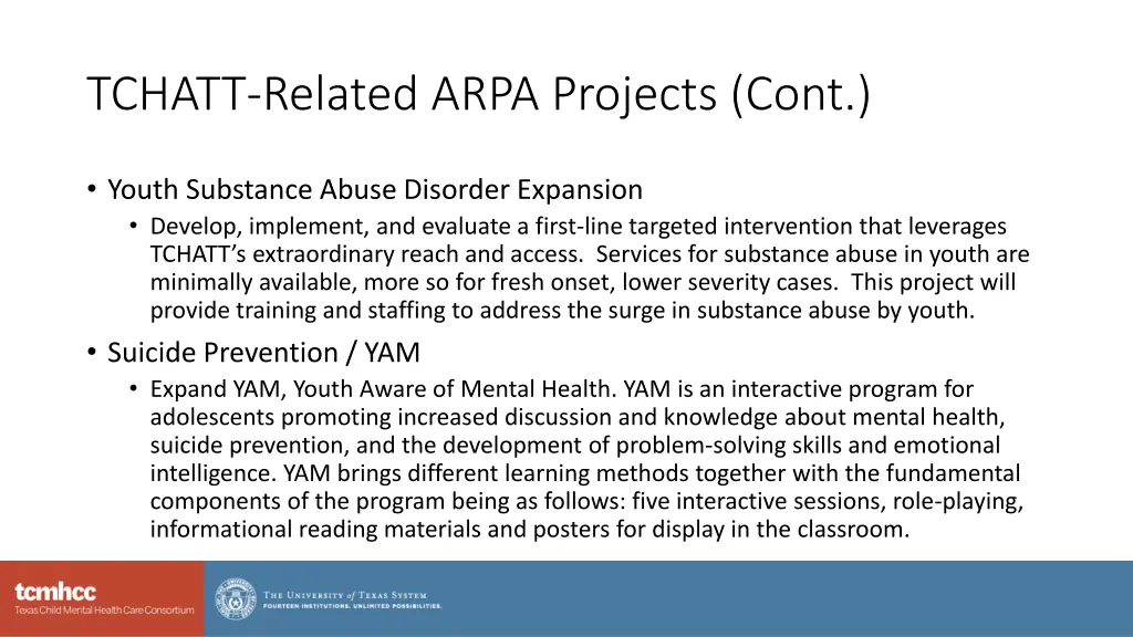 tchatt related arpa projects cont 1