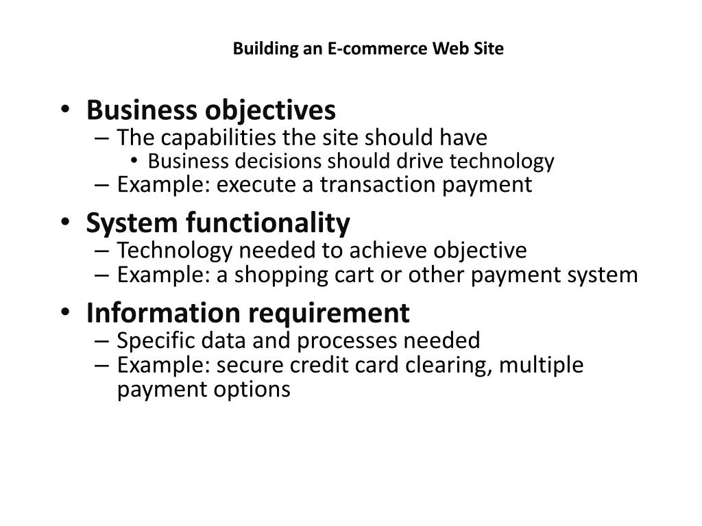 building an e commerce web site 1