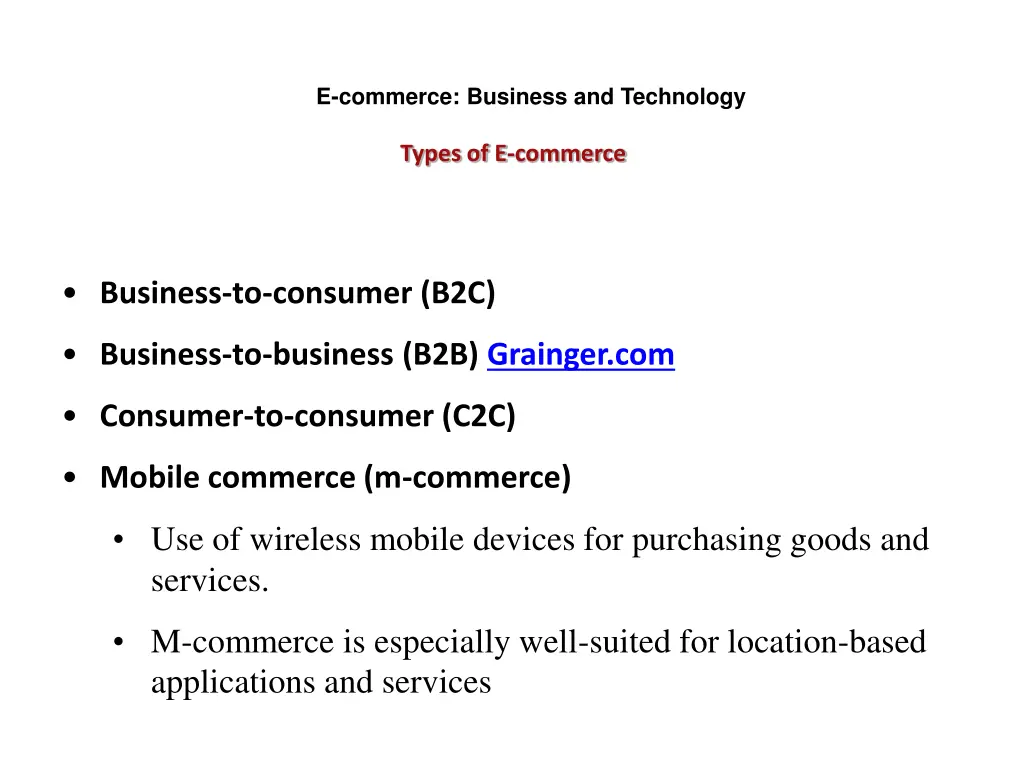 e commerce business and technology