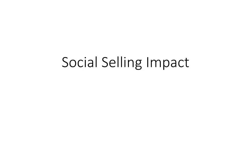 social selling impact