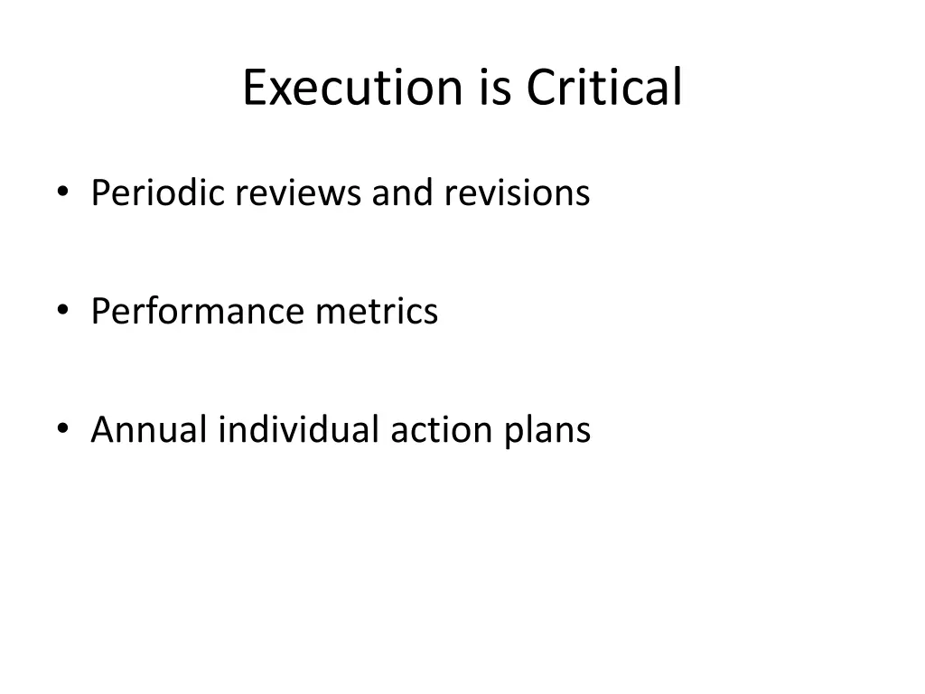 execution is critical 1