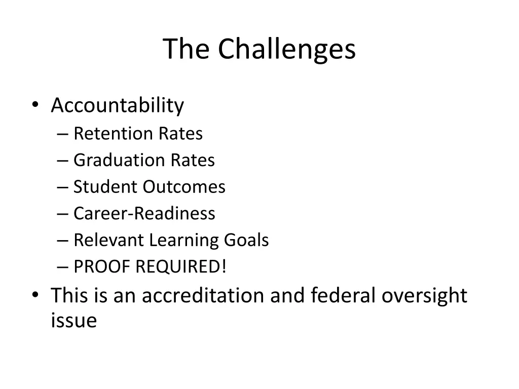 the challenges 1