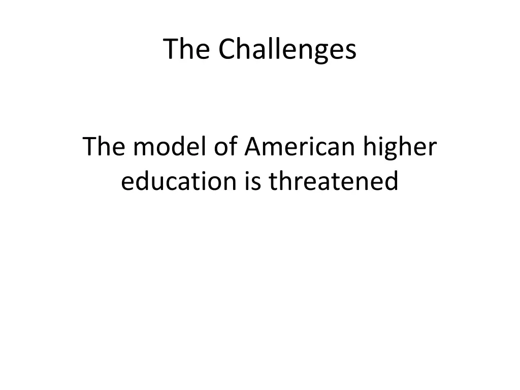 the challenges