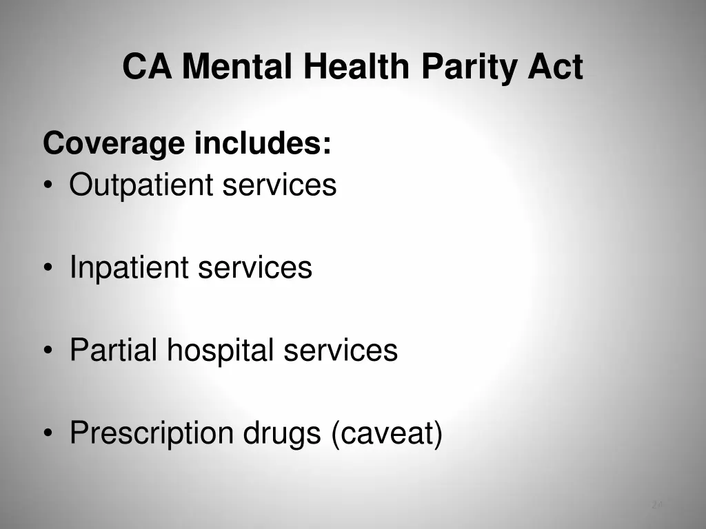 ca mental health parity act 11