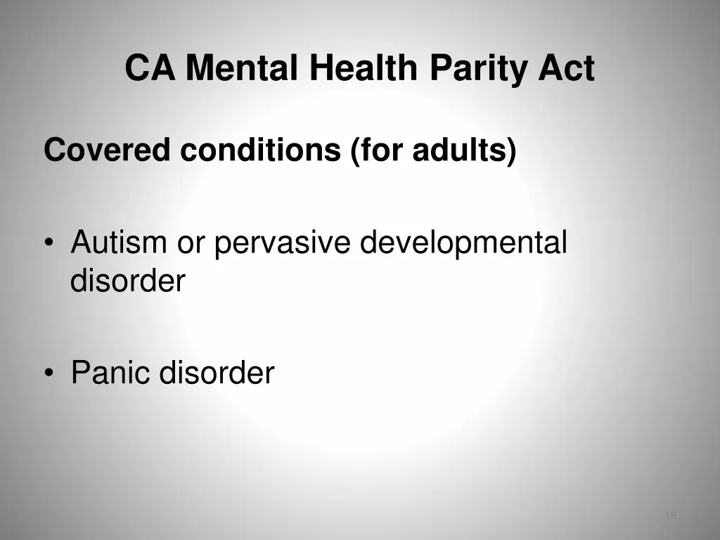 ca mental health parity act 5