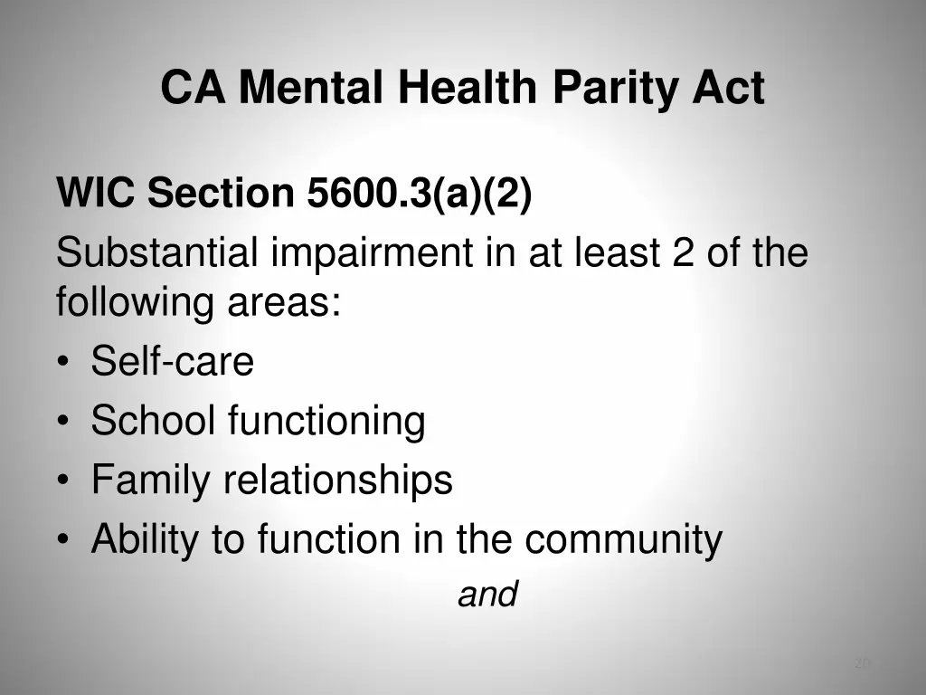 ca mental health parity act 7