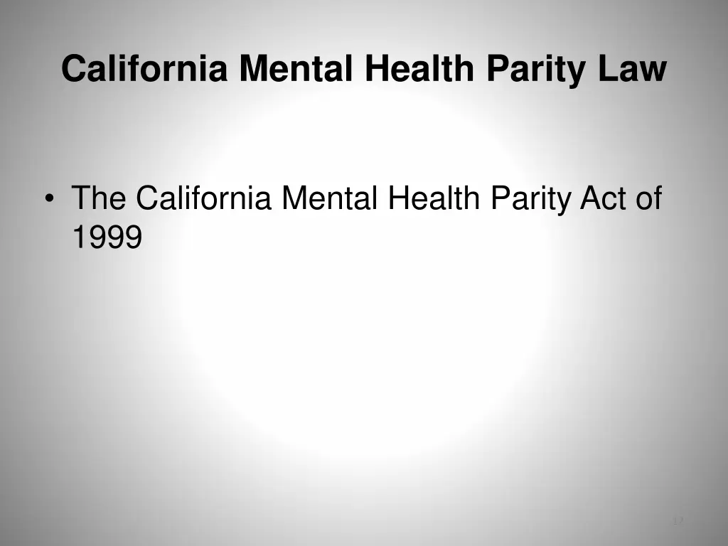 california mental health parity law
