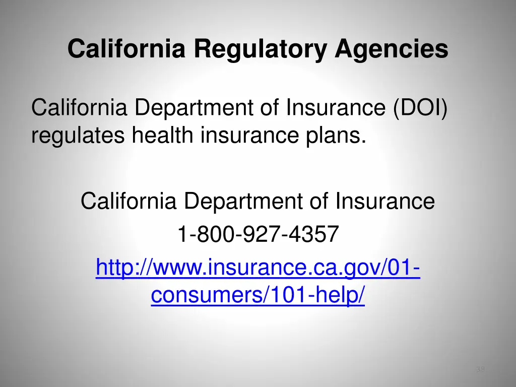 california regulatory agencies 1