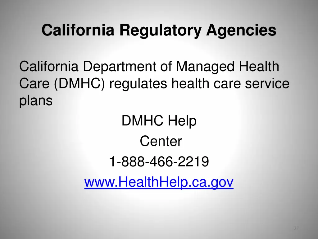 california regulatory agencies