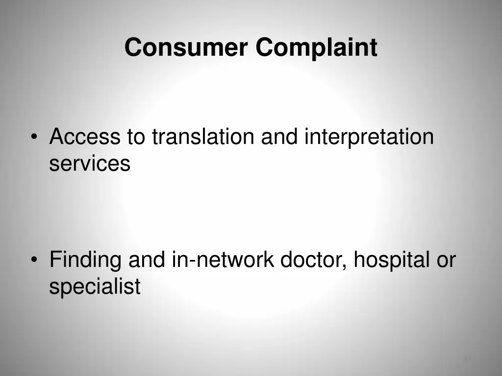 consumer complaint 1