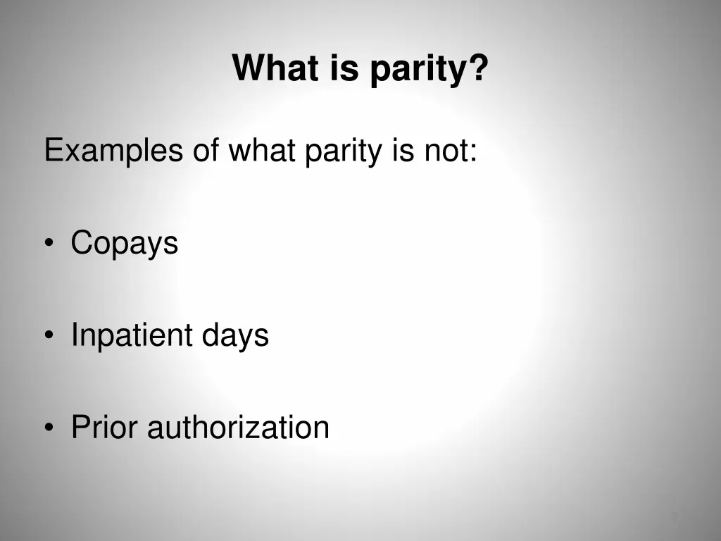 what is parity