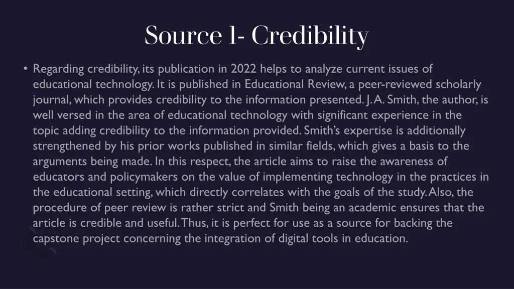 source 1 credibility
